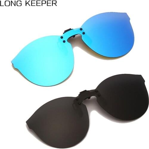 Polarized Clip On Sunglasses Men Women Anti-glare Fishing Driving Sun Glasses Yellow Night Vision Goggles Mirror UV400