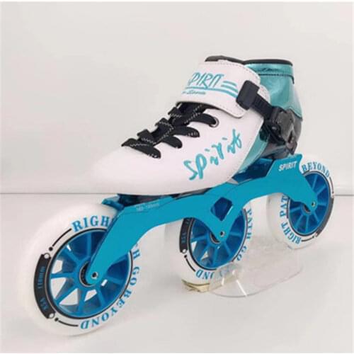 Professional Carbon Fiber 3 wheels Marathon 125mm 85A Inline Speed Skates Patines 3X125mm Asphalt Ground Road Race 3-wheels Pro