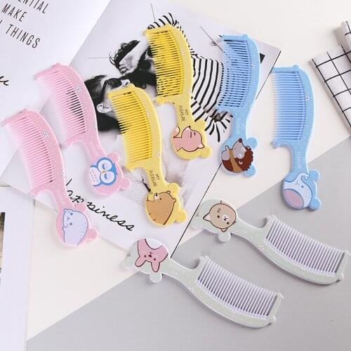 6Pcs Baby Hair Comb Safe Hair Massage Head Massager Natural Feel Kids Care Kit Baby Comb Brush