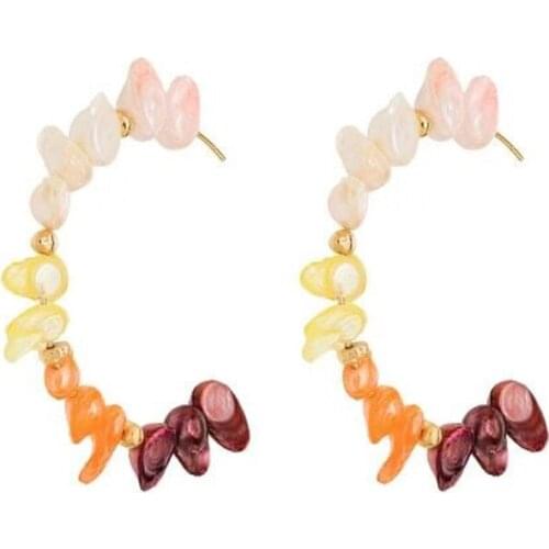 Luxury Multicolor Irregular Pearl Big Earring Handmade fashion Women Drop Pendientes kolczyki Damskie Creative Accessories gifts