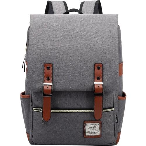 Fashion Vintage Laptop Backpack Women Canvas Bags Men Canvas Travel Leisure Backpacks Retro Casual School Bags For Teenager