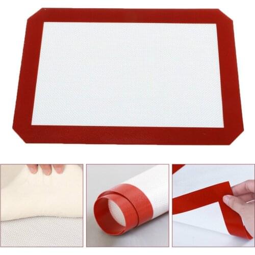Silicone Baking Mat, Non-Stick High Temperature Mat For Baking Biscuits, Right-Angle Edge/Cut Corner Edge Heat Resistant