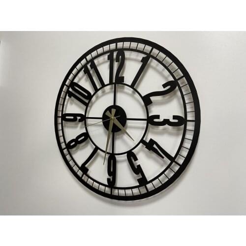 Modern Wall Clock Black Decoration Living Room Wall Decor Home Living Room Decoration