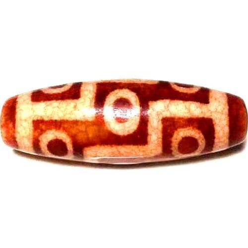 Tibet Agate Dzi Bead Orange 9 Eyes 13*38mm Dragon Agate Beads Men and Women Jewelry DIY Free Shipping