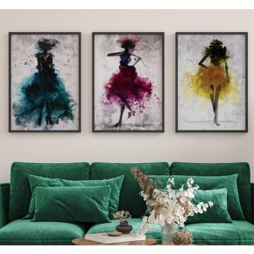 3PCS/Set Nordic Triptych Fashion Girl Letter Canvas Painting Picture Minimalist Art For Living Room Modern Home Decoration