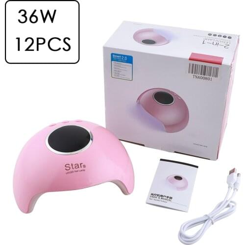 Star6 36W UV Nail Lamp 12pcs Leds USB Nail Dryer Light Quick-drying Lamp Gel Polish Nail Art Curing Tool Therapy Machine