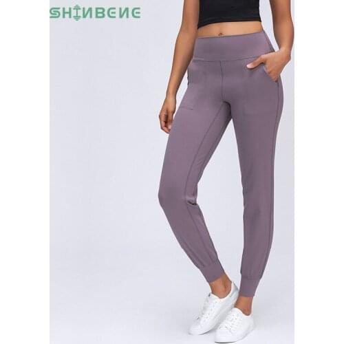 SHINBENE COZY Naked-feel Workout Gym Joggers Women Butter Soft 4-way Stretch Yoga Pants Fitness Athletic Joggers with Pocket