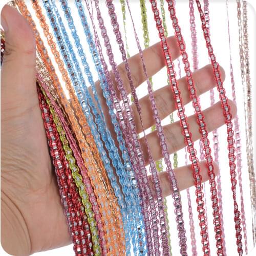 100x200cm Curtain Shiny Tassel Line Living Room Curtains String Door Divider Drape Living Room Decor Valance Home Decoration
