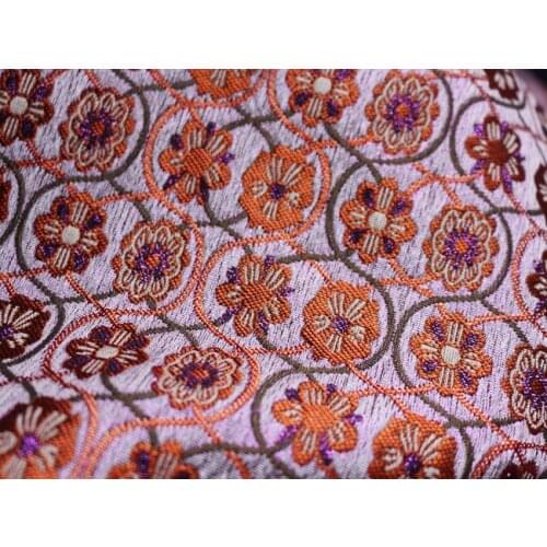 Jacquard poly cotton fabric DIY fabric metallic shiny floral qualified for dress coat bag pillow