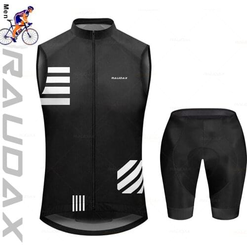 Cycling Vest Set Mens Raudax Summer Breathable Sports Suit Cycling Jersey MTB Bike Clothing 2021 Bicycle Clothes Clothing Set