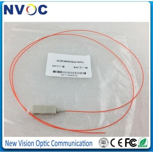 10Pcs/Lot,SC UPC Multimode Fiber Optic Pigtail SC/UPC 1.5M Simplex MM Optical Fiber Pigtail SC 0.9MM Fiber Optic Cable