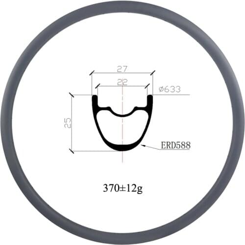 29er MTB XC race tubeless 27mm x 25mm deep carbon rim for cross country mountain bike 29 inch bicycle rim UD 3K 12K matte glossy