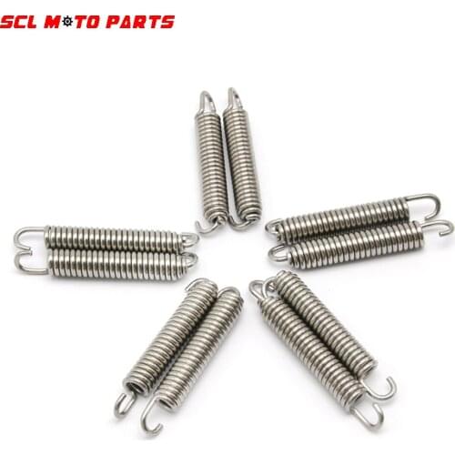 ALconstar-Racing Motorcycle 2/6/10pcs Exhaust System Springs Fully Rotatable Stainless Steel Springs For Exhaust Middle Pipe