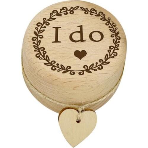 Wooden Handmade Wedding Ring Box Marry Me Letter Jewellery Box Boite A Bijoux Boite Cadeau Sieraden Doos Jewelry Boxes Ring Box