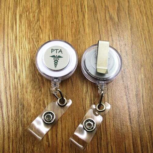 PTA ID Badge Reel for Docter Nurse Teacher Student retractable recoil id badge holder office work fun