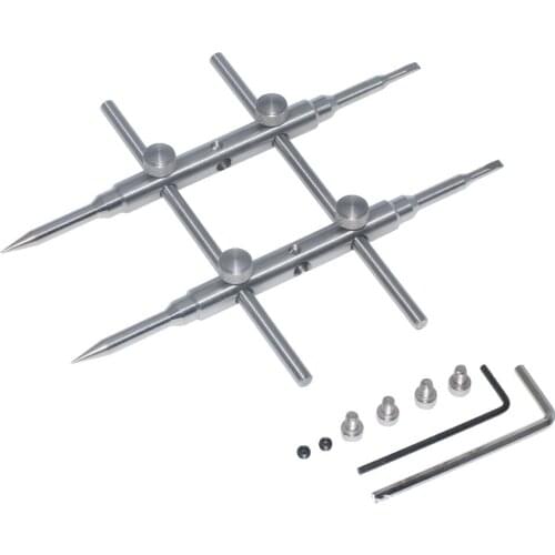 Repair Tool Camera Tool Detachable Tic-tac-toe Tool for Camera Lens with 2 Tips Lens Repair Set Flat Pointed 6 Hexagon Wrenches