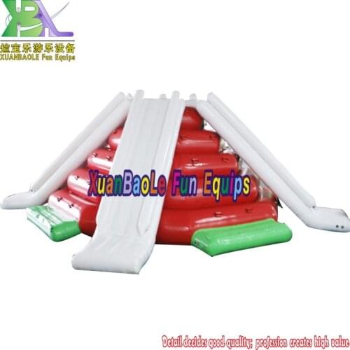 Red N White Adults/Children Floating Inflatable Climbing Water Tower Slide For Lake Or Sea