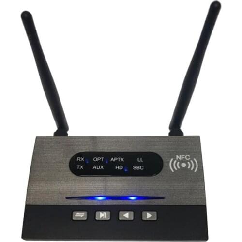 Top Deals NFC Bluetooth 5.0 Transmitter Receiver CSR8675 Aptx AUX Wireless Bluetooth Audio Receiver for Car TV Headphones