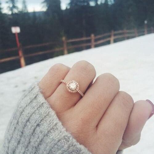 Fashion round cubic zirconia wedding rings for women 2020 luxury engagement love finger jewelry accessories anel de namoro gifts