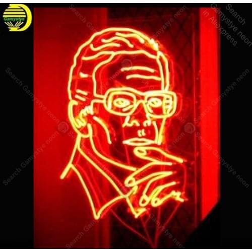 Neon Sign the thinking man Real Glass Tube Neon Bulbs Beer Bar Bedroom Display Accesaries neon light Decor Room restaurant wall
