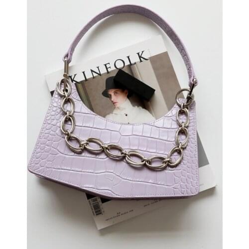 2021 New Design Leather Baguette Bag Exquisite Female Retro Underarm Bag One Shoulder Bag