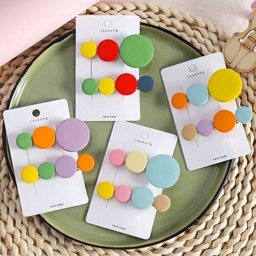 New colorful style fashion WomanSimple Hairpins Girls sweet Hair Accessories Barrettes Ladies Hair Clips Headwear