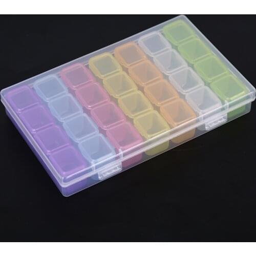 28 Grid 7 Days Weekly Pill Box Medicine Tablet Dispenser Pillbox Case Health Care Drug Container Organizer Travel Divider New
