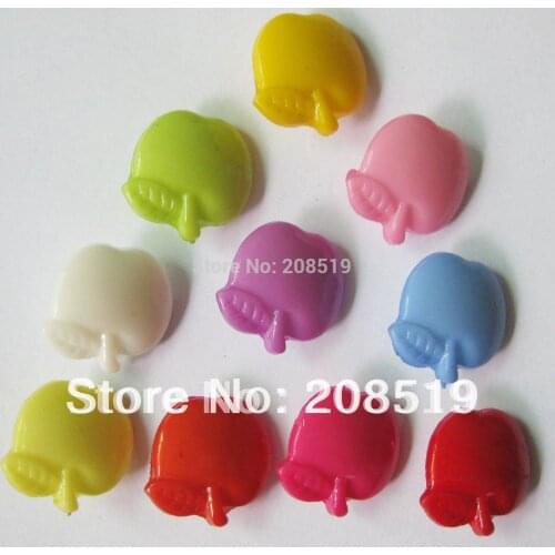 NB0096 Plastic buttons mixed 200pcs 17mm*17mm Apple shaped kids buttons shank