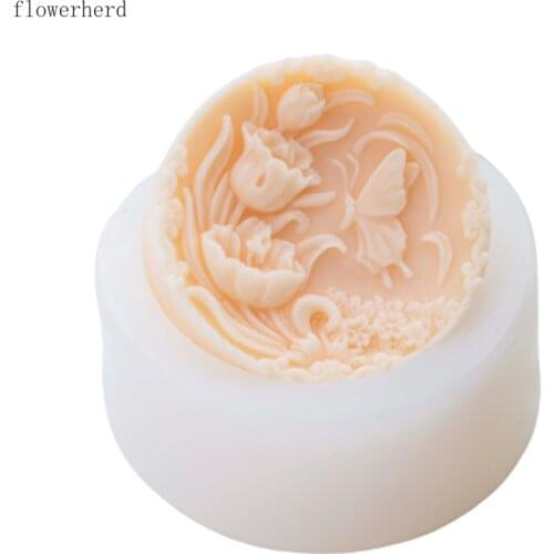 Tulip Butterfly Silicone Soap Mold Soap Making Supplies Resin Mold Fondant Tools Cake Mold Chocolate Mold Pastry Tools