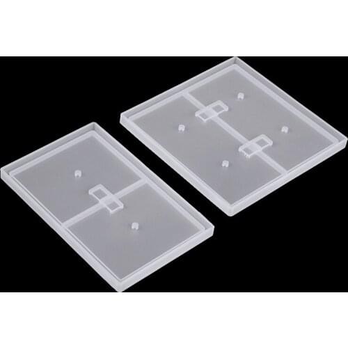 Silicone Wall Single Double Light Switch Mould 2pcs DIY USB Socket Light Switch Cover Mould For Resin Epoxy Casting Craft