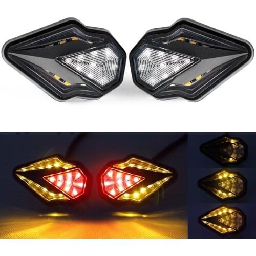 2PCS LED Motorcycle Turn Signals Light Flasher Indicator Flowing Water Blinker Motorcycle Flashing Lights accesorios para motos