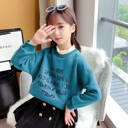 Boys' Girls' Hoodies Sweatshirts Babys Kids Outwear 2021 Casual Plus Velvet Thicken Winter Autumn Top Cotton Childrens Clothin