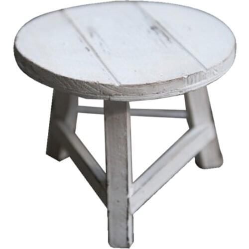 W3JF Newborn Photography Props Mini Wood Desk Tea Tables Baby Photo Posing Wooden Prop Foto Shooting Accessories