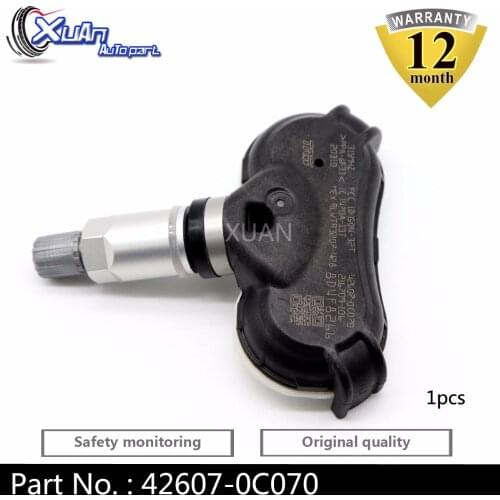 XUAN 1 PCS Tire Pressure Monitor Sensor TPMS 42607-0C070 For 2008-2017 Toyota Sequoia Tundra Sienna 315MHZ 426070C080