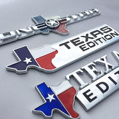 1 Pcs 3D Metal TEXAS EDITION Car Stickers Emblem Badge for LoneStar Universal Car Decorative Accessories Lone Star Car Styling