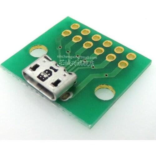 1pcs MICRO USB Female Test Board MK5P Microphone 5P to 2.54 Data Cable Test Board