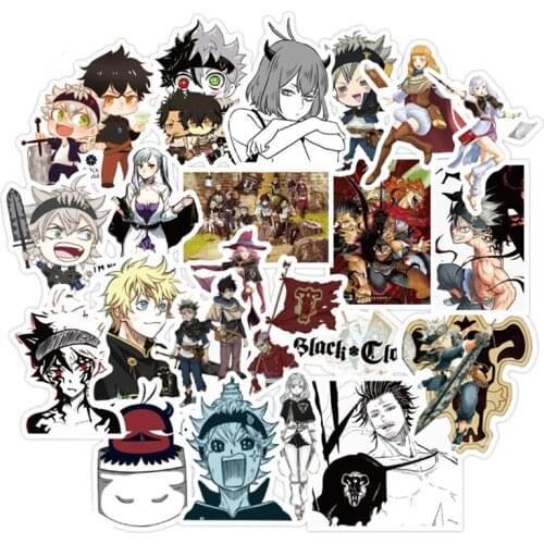 10/30/50 Black Clover Japanese Anime Graffiti Sticker Notebook Fridge Luggage Skateboard Wall Waterproof Sticker Toys Decals