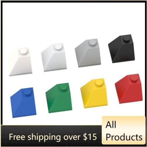 10PCS High-Tech Assemble Particle 3045 Slope 45 2x2 Double Building Blocks Kit Part Idea DIY Toys For Children Birthday Gifts