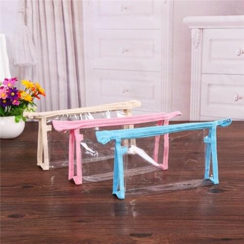 100pcs/lot Make-up Bags Women Makeup Bag Transparent Cosmetic Bag Transparent Bag Kids Girl Mini Bags wholesale