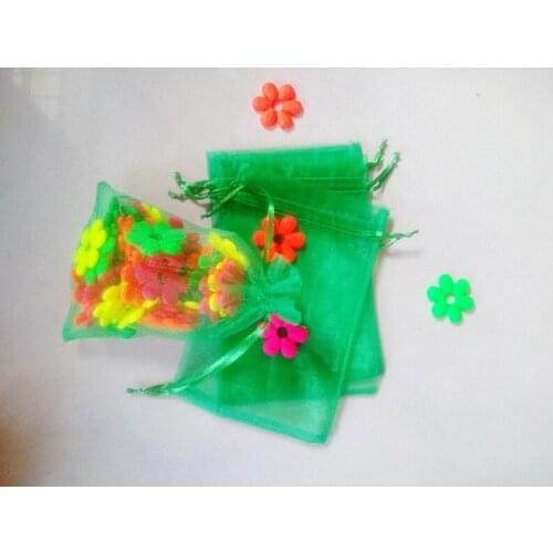 1000pcs Grass green organza gift bags 17x23cm party bags for women event wed Drawstring bag Jewelry Display Bag diy accessories