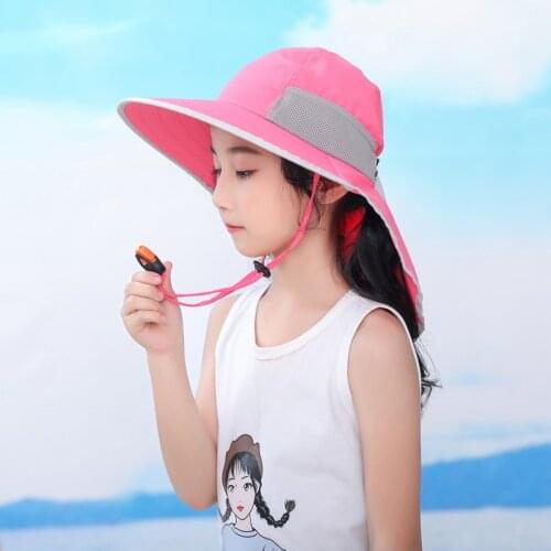 2021 SPF 50+ Sun Hat Adjustable Outdoor Hiking Hats Summer Baby Cap Boys Travel Beach Baby Girl Hat Kids Children Hats