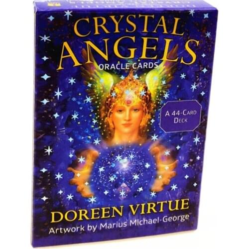 270C Crystal Angel Oracle Cards Family Party Board Game Divination Fate Full English 44 Cards Deck Tarot