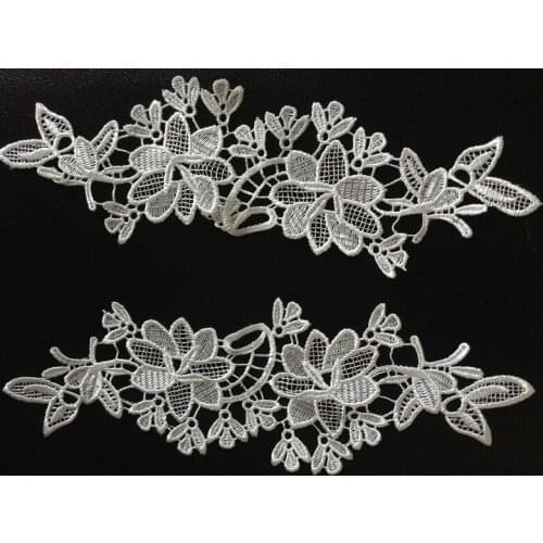 28cm*9cm polyester mirrored embroidery flower applique, embroidery lace patches,veil applique,XERY0719D