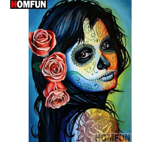 HOMFUN Full Square/Round Drill 5D DIY Diamond Painting "Flower woman" Embroidery Cross Stitch 5D Home Decor Gift A14691