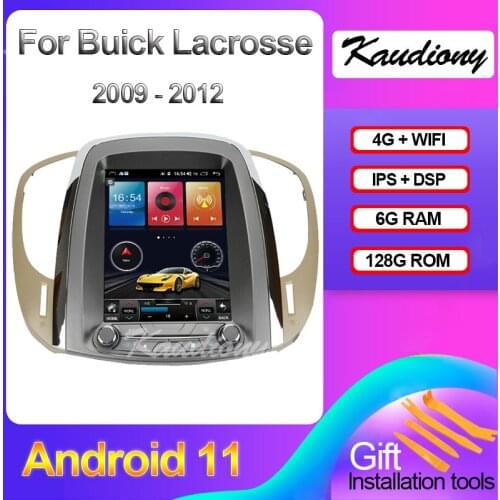 Kaudiony 10.4" Android 10.0 6+128GB For Buick Lacrosse Car Radio DVD Multimedia Player Auto GPS Navigation 4G Stereo 2009 - 2012