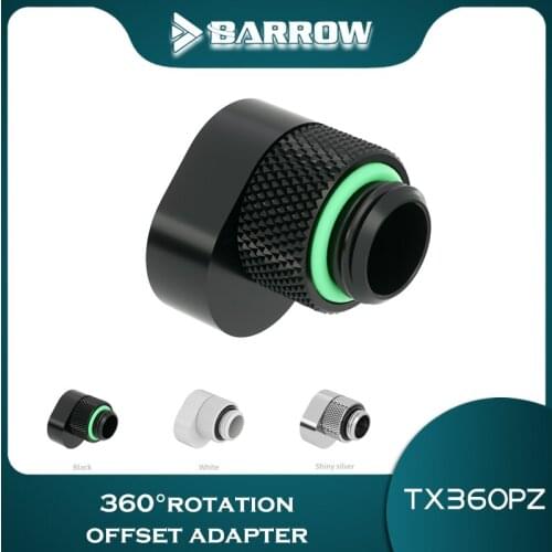 Barrow Water Cooling Fitting G1/4" 360 Rotary Shift Mount Offset Adapter 6mm Male To Female Extender Fittings TX360PZ