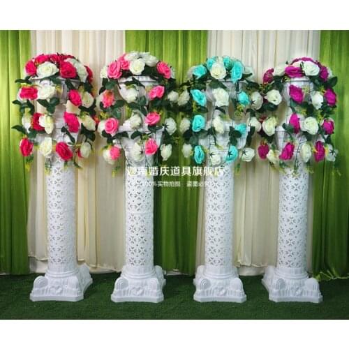 Free Shipping 105cm(H) wedding roman column wedding props wedding roman pillar road lead wedding decoration 6pcs/lot