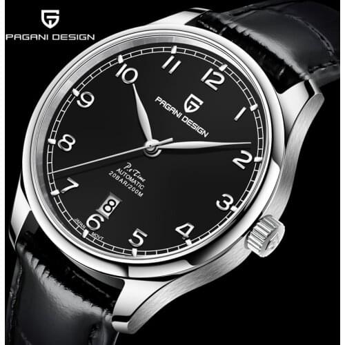 2021 PAGANI DESIGN New Aviator Watches Luxury Sapphire Glass NH35 Movement With Black Dial 200M Waterproof Mechanical Wristwatch