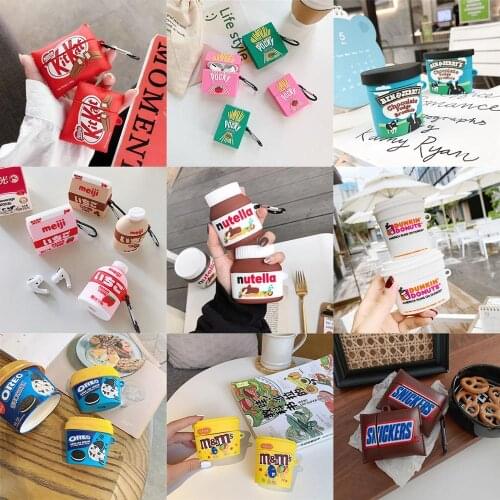 3D Dragon Chocolate Earphone Case for AirPods Pro Cute Chip Snack Bag Soft Silicone for Airpods Case Protective Charging Box