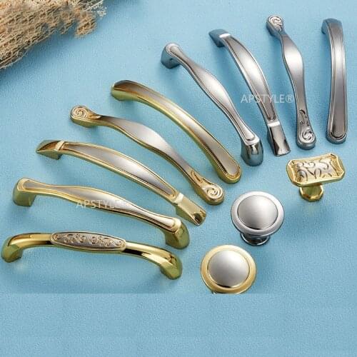 Zinc Alloy Nordic Style Mirror Door Furniture Hardware Kitchen Drawer Handle Cupboard Cabinet Pull Case Knob